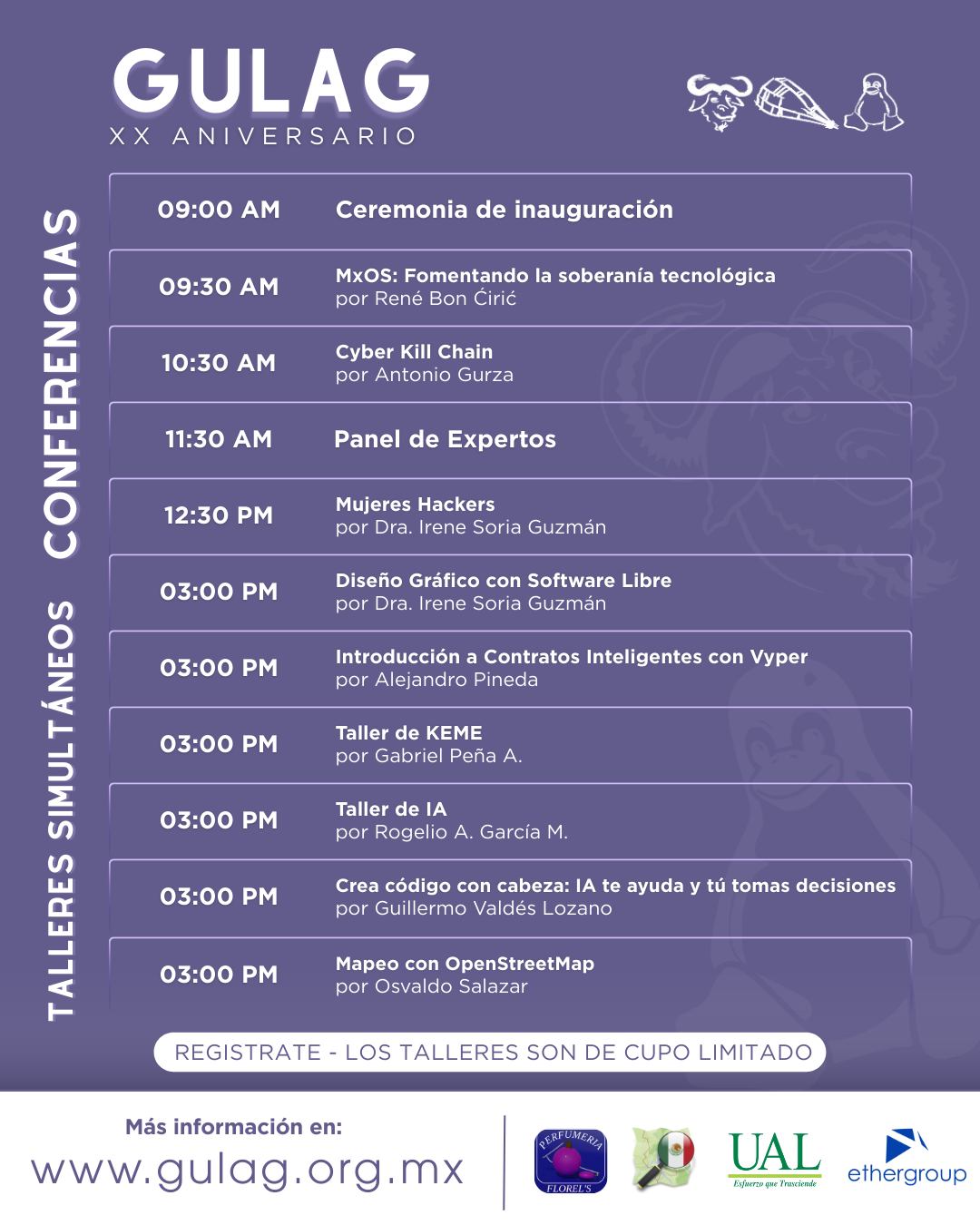 Listado Congreso Software Libre 2025