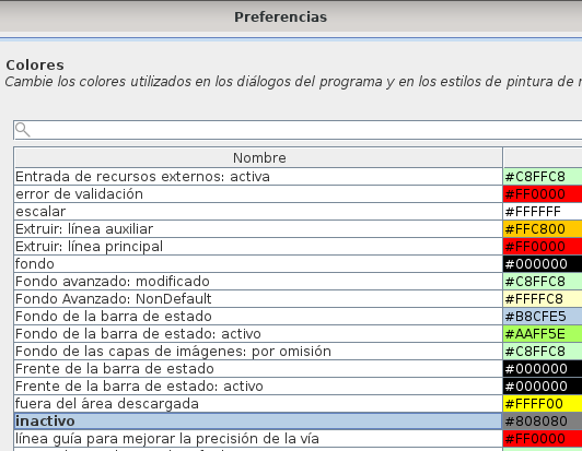 JOSM Preferencias