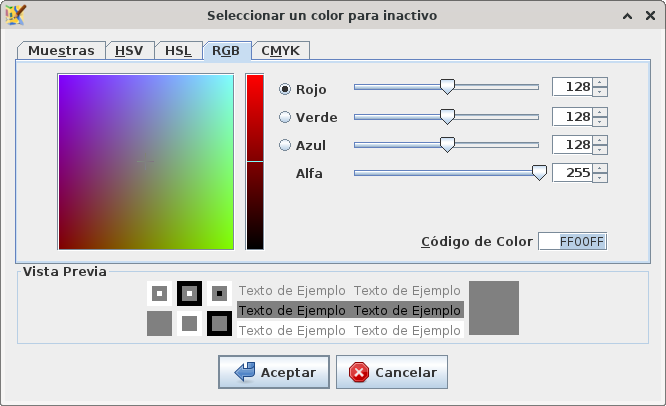 Cambio de color